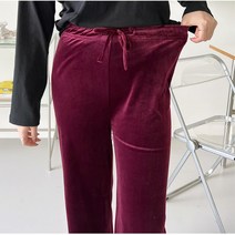 벨벳바지 와이드 밴딩팬츠 겨울 데일리바지