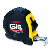 Tajima G16BW 4.9m(16피트) 표준 눈금 줄자 2.5cm(1인치) 스틸 블레이드 포함, 16 ft x 1 inch