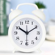 도매팜 1+1 글씨가 큰 탁상 알람시계 베이직 컬러 귀여운시계, 1개+1개, 블랙