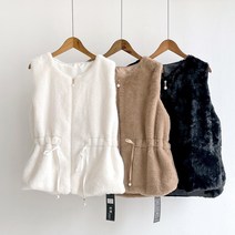 진주 페이크퍼 밍크 조끼 베스트