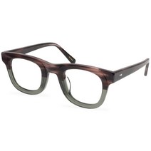 일본 수제 뿔테 안경 테 볼드한 아넬형 스퀘어 레트로 빈티지 아세테이트 클리어 그라데이션 h9