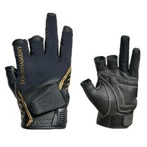 Daiwa 안티 슬립 가죽 낚시 장갑 세 손가락 컷 UV 보호 카약 장갑 야외 스포츠 캠핑 하이킹 낚시 착용, 01 WHITE_02 L