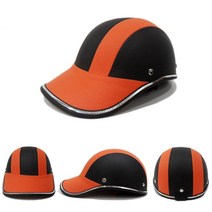 야구하이바 타자 헬멧 야구 보호대 오토바이 PU 가죽 헬멧 야구 모자 남성 및 여성용 모터 자전거 승마, 01 Orange