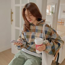 바잉몰 여성 퍼즐 모자이크 플리스 아노락