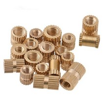 100PCS M4 * 5*6 MM 구리 인서트 주입 너트 임베디드 부품 구리 널 너트, 보여진 바와 같이, 100개