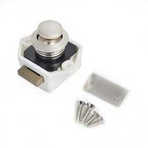 kak 10pcs camper car push lock rv caravan boat motor 홈 캐비닛 서랍 래치 버튼 잠금 가구 도어 잠금 하드웨어, carlock002-화이트, 10개