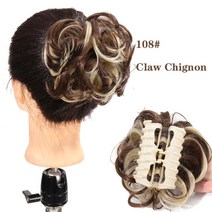 부분가발 쪽머리 셀프붙임머리 jinkaili 합성 헤어 롤빵 지저분한 scrunchies hairpiece 액세서리 claw clip chignon curly fake hair, 오전10-108시