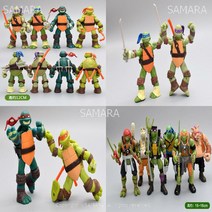 Qterra(특허브랜드) 닌자거북이 피규어 TMNT 세트 액션 4개, A