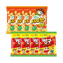 삼양 사또밥 4봉+짱구 4봉 기획 띠부씰포함