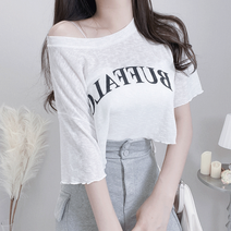 [트렌디캐주얼/린넨/예쁜핏] 레터링 반팔 물결 날라리 린넨 크롭 티셔츠