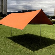 차박 캠핑 자외선차단 대형 그늘막 자외선차단 렉타 헥사 타프/1인용 캠핑 원터치 팝업 텐트 간편한포켓/1인용텐트/2인용텐트/자동텐트/팝업텐트/캠핑텐트/자동텐트/포켓텐트, 타프 오렌지
