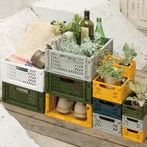 캠핑 낚시 기숙사 접이식 폴딩박스 밀크박스 자전거 트렁크 야마다 수납상자 (일본수입), 카키