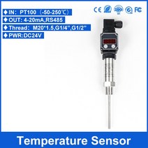 냉장고 제상센서 부품용 호환 지능형 pt100 rtd 온도 센서 2 와이어 4 20ma 출력, 100mm, 0-200도 4-20ma