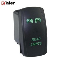 자동차 보트 로커 스위치 12V 방수 조명 로커 토글 스위치 24V 20A ON Off 5 핀 해양 ATV RZR RV 자동 트럭용 1 개입, DR-A11L25ABL-LJ60+Green LED