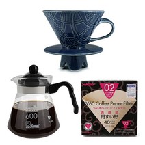 ND뉴드리퍼 도자기드리퍼 청유 2~4인용 하리오필터 핸드드립3종세트