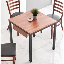 세련된 업소용 2인 소형 수저통 식탁 테이블600(6색) 럭셔리 일자 다이닝룸, 11빈티지그레이화이트