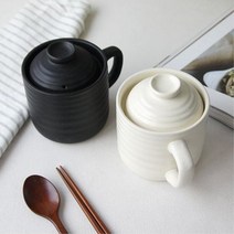 자취 1인가구 전자렌지 조리 밥솥 쿠커 탕그릇 전골 뚝배기 계란찜 가정용 집들이선물 찌개 불고기 탕요리, 블랙