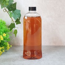 PET - 롱탄 (꿀병) 510ml (1개입) 페트병 투명용기 플라스틱병, 블랙