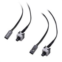 Cable Matters 2-Pack ATX PC Motherboard 2-Pin SW Computer Switch Cord PC Power Button with On Off B, 1