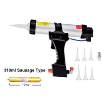 전동실리콘건 실리콘총 12V 310ml 카트리지 건 에어 코킹 공압 실란트 페인트 및 장식 실리콘 도구 용 급, 한개옵션0