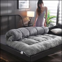 두꺼운 자가발열 침대양털토퍼 캠핑 차박 이불, 03 - 180x200 베이지