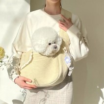 강아지 예쁜 숄더백 슬링백 소형견 중형견 이동가방 포대기 산책가방, S, 핑크, 1개