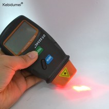 디지털 레이저 타코미터 RPM 미터 비접촉 모터 선반 속도 게이지 회전 스핀 2.5 ~ 999.9, 한개옵션0