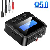 블루투스5.0동글 LCD 디스플레이 스테레오 오디오 송신기 수신기 5 0 AUX USB 자동차 무선 어댑터 PC TV 헤드폰용 RCA 3 5mm, 블루투스 v5.0, Bluetooth v5.0_CHINA