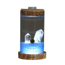 세남자바스켓 반려 무드등 국산 마리모 키우기 DIY 세트, 백수정+미니조명(흰색), 파란 자갈, 마리모(중)