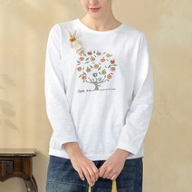 [디얼마미] 나무 슬라브 티셔츠 미시옷 빅사이즈 엄마옷 중년 여성 마담