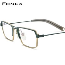 연예인 반무테 금테 반뿔테 대두 성시경 안경테 FNEX순수 티타늄 레트로 빈티지 스퀘어 광학 DTX105