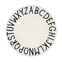 Topotdor Round Kids Play Rug Alphabet Nursery Area Rug Extra Large Soft Crawling Play Mat for Childr, 1