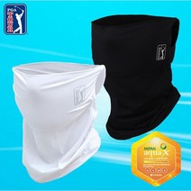 PGA TOUR 공식 자외선 UV 차단 쿨링 귀고리 마스크 화이트1P 블랙1P 세트