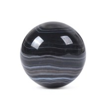 JUST IN STONES 천연 드래곤 블러드 재스퍼 텀블 20mm 원석 미네랄 크리스탈 힐링 에너지 구 볼 10개 팩, Black Banded Agate