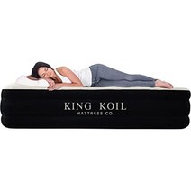 고속 펌프가 내장된 King Koil 럭셔리 퀸 에어 매트리스에어베드, 16인치