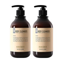 evaclaire 시어버터 바디클렌저 오일 피부보습 바디워시 대용량, 2개, 500ml