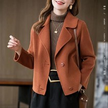 모직 스몰 정장 코트 여성 가을겨울 추동 빈티지 루즈핏 짧은 키에 작은 양복으로 날씬해 보인다