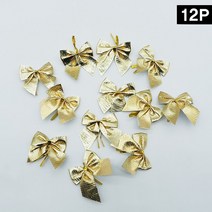 WIR215137크리스마스장식 리본장식 -금색 트리장식 리본