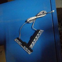 굴삭기 지게차 경광등 경고등 차량용 124LED 스트로보 스코프 라이트 fso 깜박임 소방관 조명 Led 경찰 자동 플래시 스트로브 자동차 트럭 비상 사태, 2 led+red