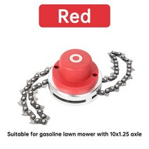 예초기 예초기부품 전동 잔디깎이 범용 잔디 트리머 체인 톱 칫솔 커터 잔디 헤드 체인 블레이드 트리머 잔디 정원 잔디 부품 잔디 깎는 충전식 휴대용 휘발유 긴풀 예초기 충전용, 스레드 레드