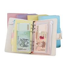 봄봄 현금 바인더 지퍼백 세트 속지 다이어리 A6 저축 예산 생활비 챌린지 머니포켓, 현금바인더세트 라벤더퍼플