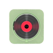 cd플레이어 미니 감성 시디 벽걸이 플레이어 씨디 라디오 홈 벽 마운트 음악 블루투스 스피커 스테레오 음악 컨트롤러 지원, 녹색 미국 플러그, 녹색 미국 플러그
