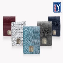 PGA 투어 크로커 야디지북 커버 골프 스코어카드 커버, 화이트, 화이트