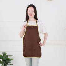 클린유니폼 식당 손님 손님용 앞치마 4컬러, 목걸이형-브라운