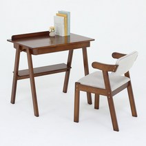 원목 미니 1인용 책상, 다크브라운