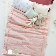 [키즈돔] [침대] 큐티레빗 순면 차렵이불+베개커버 3colors