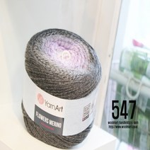 울마트 플라워메리노 복합나염 뜨개실 털실, 547