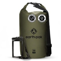 Earth Pak 방수 롤탑 드라이백 휴대폰 보관함 포함 카약/해변/레프팅/보팅/하이킹/캠핑/낚시, Orange