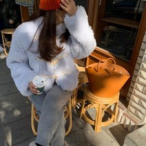 디애이치 부클 포근 곰돌이 숏 점퍼