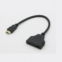 Coms HDMI 선택분배기 Y형 M 2F 블랙 모니터분배기, 상세페이지 참조
